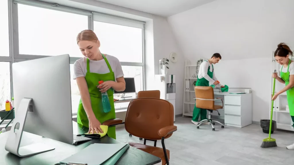 Expert team providing office deep cleaning services in Ajman